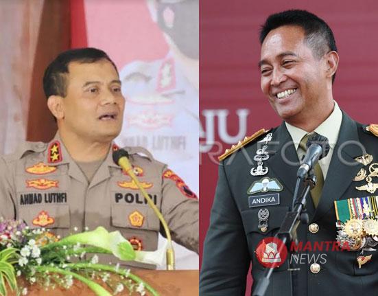 Mantan Panglima TNI Jenderal Purnawirawan Andika Perkasa dan Kapolda Jateng Irjen Pol.Ahmad Luthfi