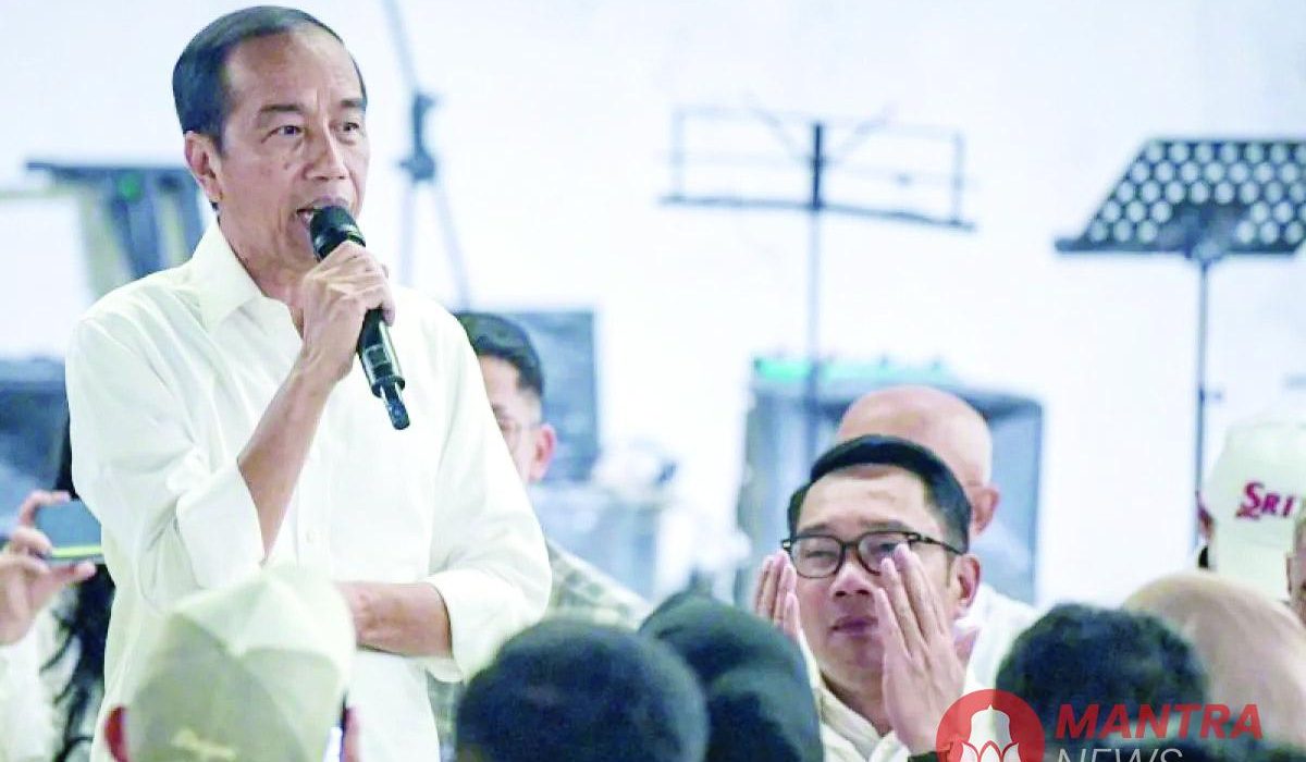 Presiden Ke-7 Republik Indonesia (RI) Joko Widodo (Jokowi) saat menyampaikan pandangan politiknya dalam dialog bersama Ridwan Kamil di Jakarta, beberapa waktu lalu.