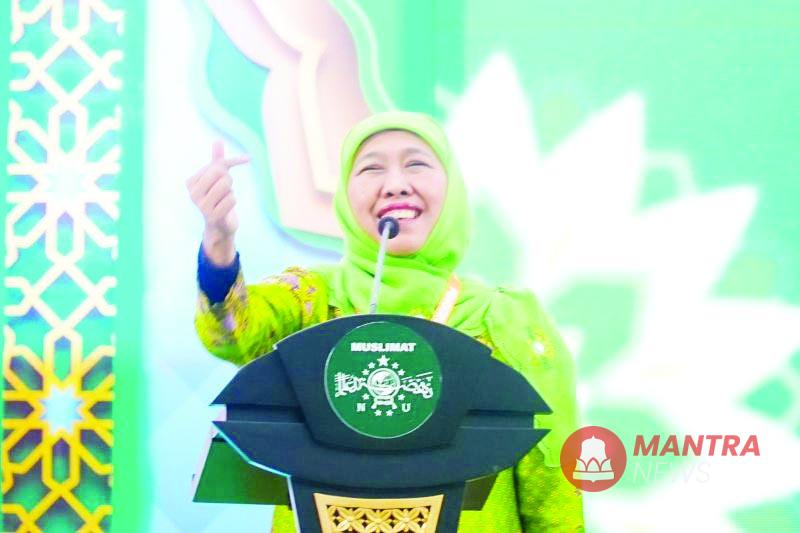 Ketua Umum Dewan Pembina Pimpinan Pusat Muslimat NU, Khofifah Indar Parawansa. (Anta | Mantranews.id)