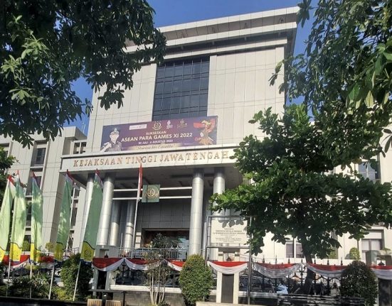 Gedung Kejaksaan Tinggi Jawa Tengah di Jalan Pahlawan, Kota Semarang. (Lingkar Media Group Network)